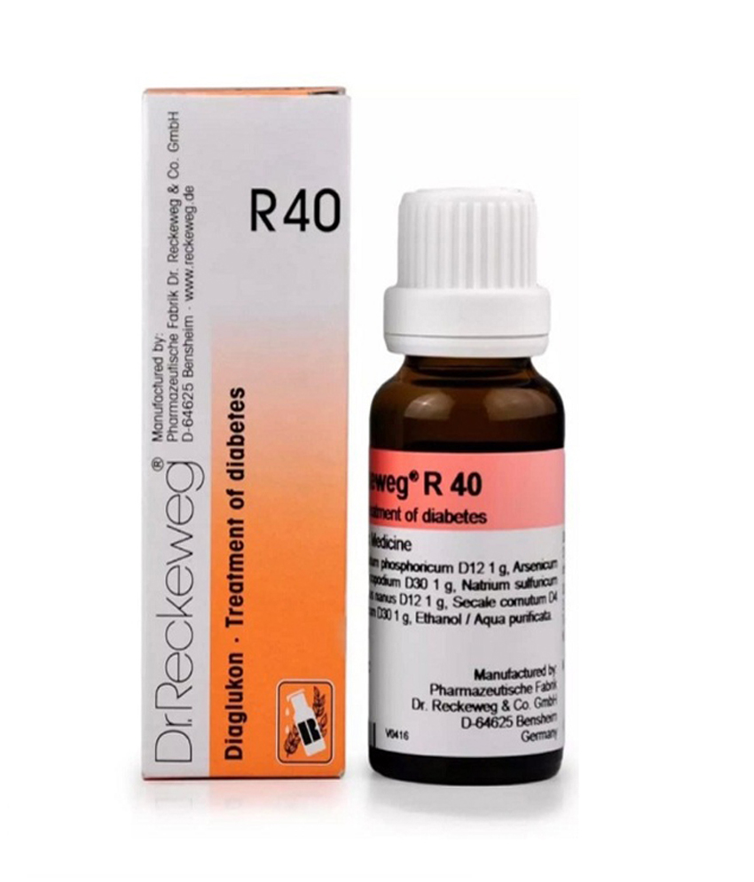 Dr. Reckeweg R40 Diabetes Drop Homeopathic Medicine 22Ml