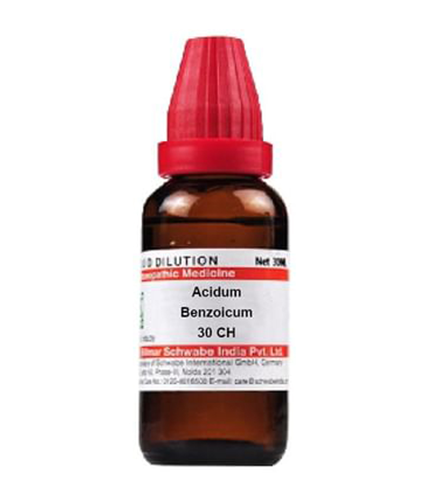 Dr Willmar Schwabe India Acidum Benzoicum Dilution 30 Ch