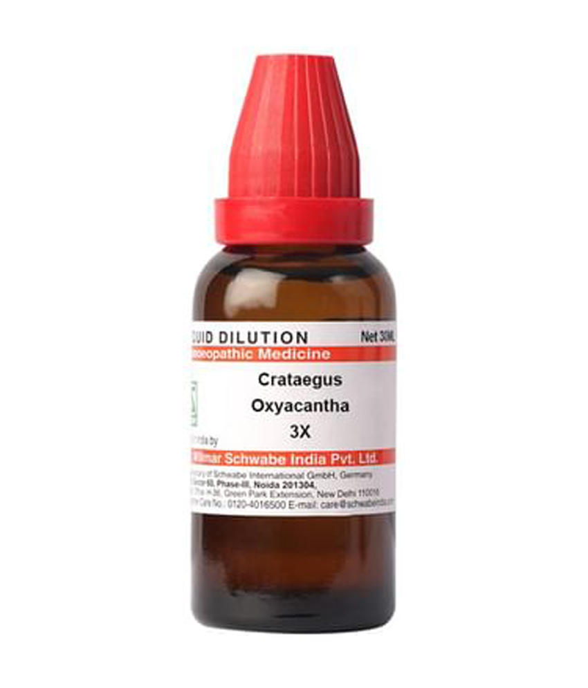 Dr Willmar Schwabe India Crataegus Oxyacantha Dilution 3x