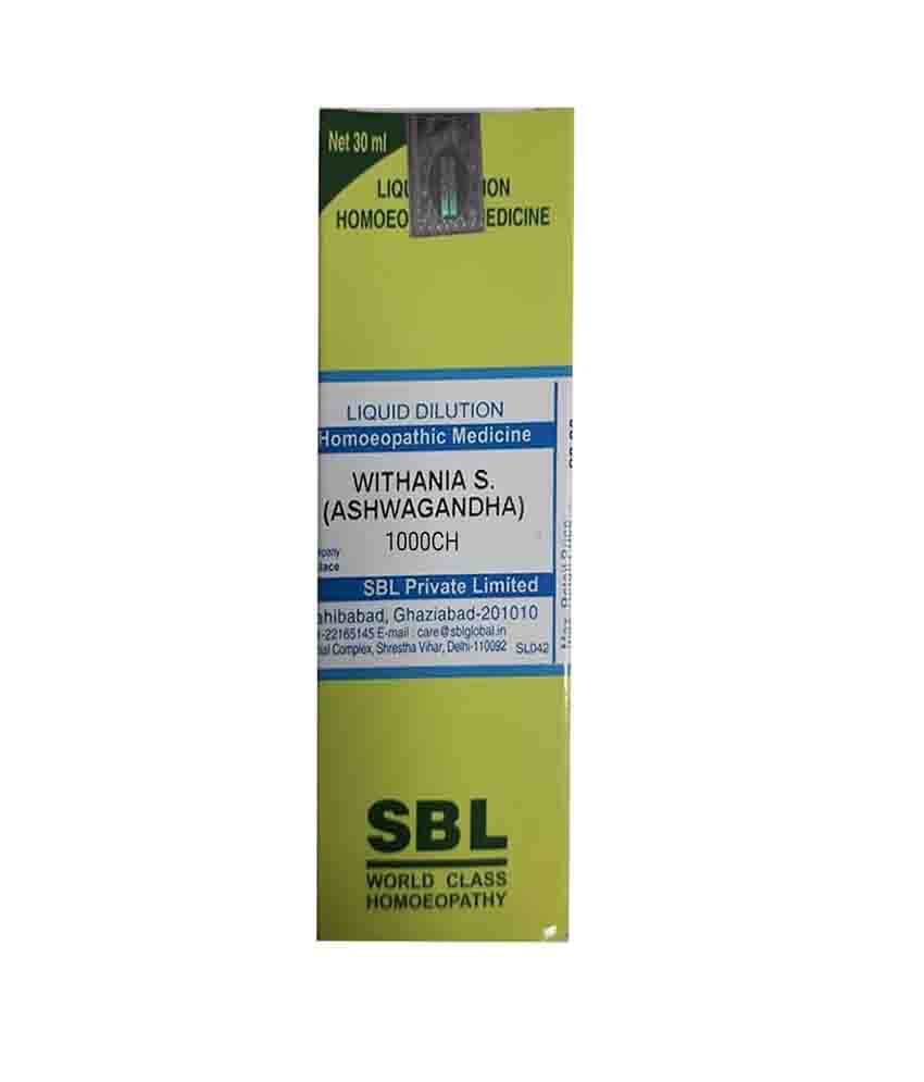 Sbl Withania S (Ashwagandha) Dilution 1000 Ch 30ml