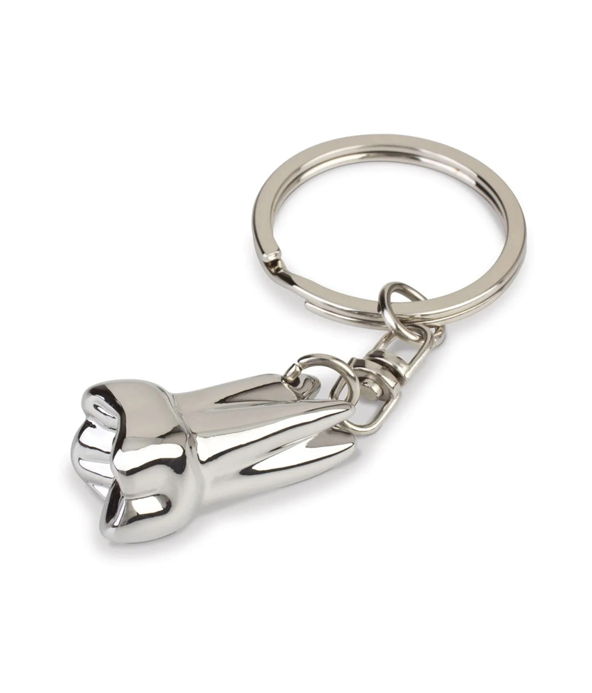 Dental Silver Tooth Key Chain