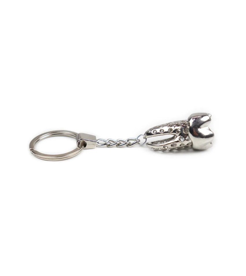 iDENTical Tooth Shape Silver Keychain (YK-068S)