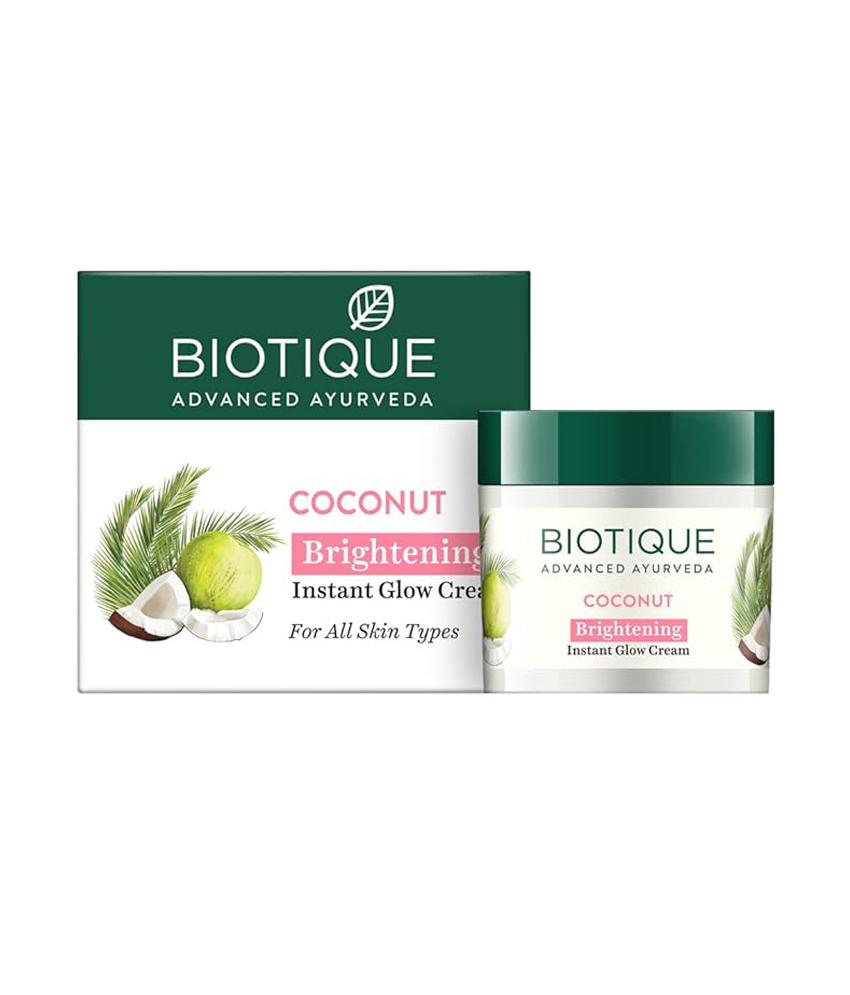 Biotique Coconut Brightening Instant Glow Cream 50g