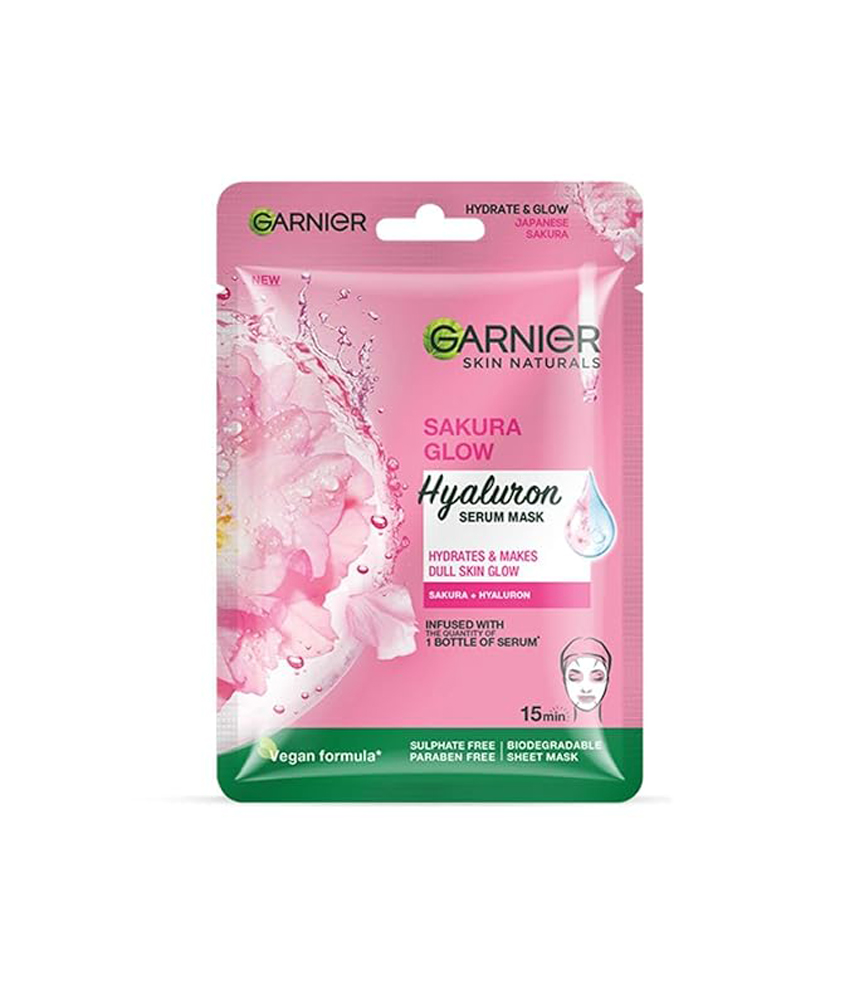 Garnier Skin Naturals Sakura Glow Hyaluron Serum Mask 1 pc 28g