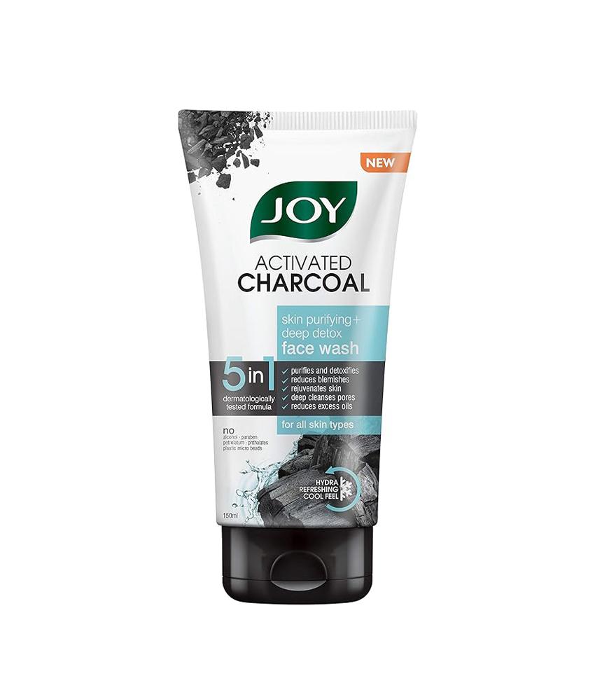 Joy Charcoal Face Wash for Oil Control & Dirt Removal 150ml