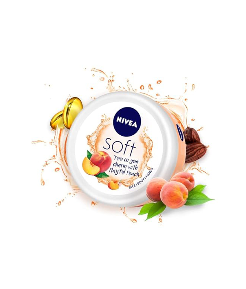 NIVEA Soft Peach Light Moisturizer Cream 100ml