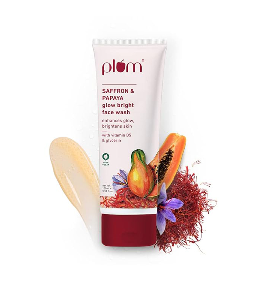 Plum Saffron & Papaya Glow Bright Face Wash 100ml